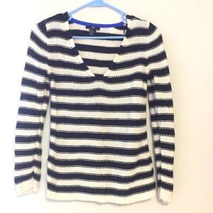 Striped V-neck Sweater